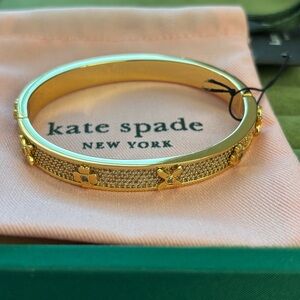 kate spade gold crystal pavé bangle bracelet